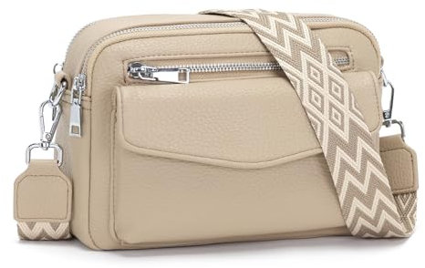 YISUOHOOM 6 Farben Umhängetasche Damen Klein 2025 Crossbody Bag Kleine Handtasche Veganes Leder Tasche Damen Khaki Geschenke für Frauen