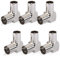 DHSWNNG 6 PCS TV Aerial Coaxial Adaptor, Right Angle Aerial Connector 90 Degree PAL Male to Female Connector RF Coax Connectors for TV Antenna Satellite Cables
