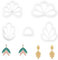 UNICRAFTALE 4 Styles Emporte Pièces en Argile Polymère en Forme de Feuille Emporte Pièces pour Boucles D'Oreilles en Argile Mélange de Feuilles Moules en Argile Polymère pour la Fabrication Bijoux