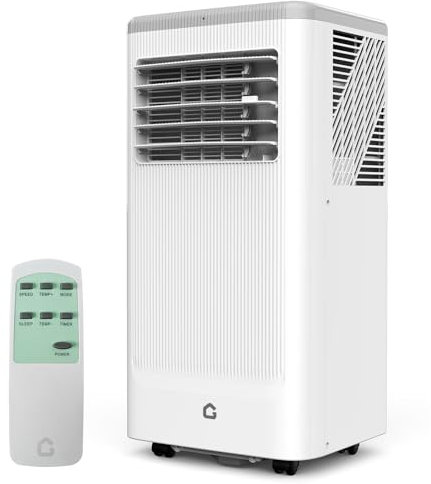 GarveeTech - Tragbares Klimagerät, 8000 BTU Schlafzimmer mit 3-in-1 tragbarer Klimaanlage für Zimmer mit Schlafmodus, Bodenklimaanlage ohne