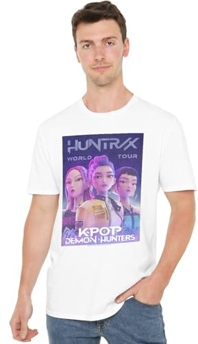 Kpop Demon Hunters Unisex K-pop Demon Hunters - Huntrix Huntr/X World Tour Billboard Unisex T Shirt T-Shirt