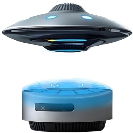 UFO Magnetic Levitation Bluetooth Speaker & LED Lamp, Bluetooth 5.0 with 3D Sound and HiFi Speaker, Cool Tech Gadgets for Men, Unique Home Office Decor Gift