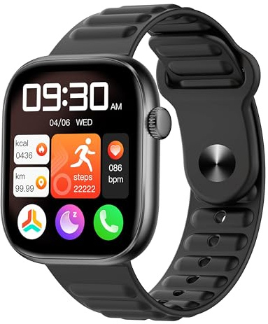 BingoFit Smart Watch 1.83 HD Screen Ultra Slim Fitness Tracker, Step Counter Fitness Watch with Heart Rate/SpO2/Sleep Monitor, Answer/Make Calls Bluetooth Smart Watch Men Women, 100+ Sports Modes