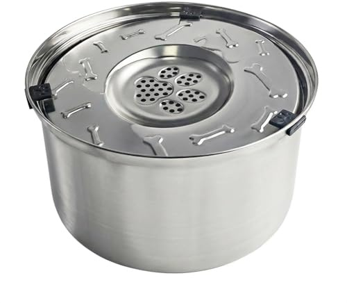 CAISHOW 3.3L/116oz Large Capacity Dog Water Bowl Stainless Steel No Spill Dog Bowls Slow Drinking Dog Water Feeder Dispenser
