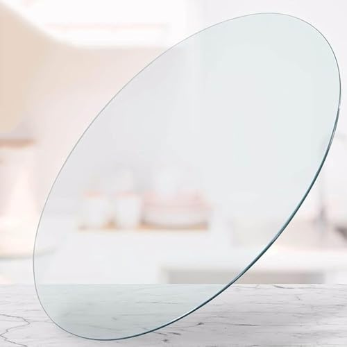 GSKDZG Protector De Mesa Redondo De Vidrio Templado para Mesa De Comedor Tablero De Mesas Transparente Cristal para Mesas Grosor 6mm, con Borde Pulido(100cm (39.4in))