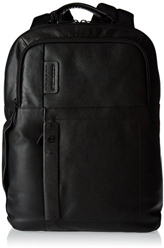 PIQUADRO Pulse Zaino porta PC, Pelle, Nero, 14
