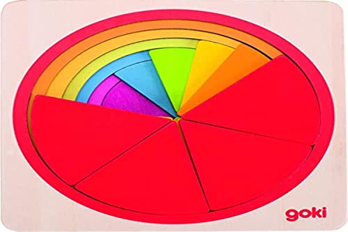 goki 57737 - Schichtenpuzzle Kreis, 21-teilig