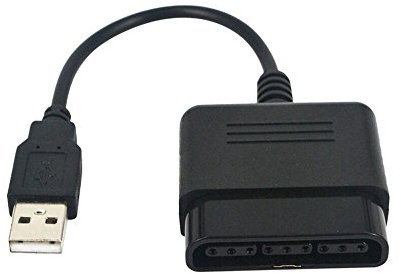 Adaptateur manette joystick PS1 PS2 sur PS3 ou PC - adaptateur 2 manettes - USB - Noir