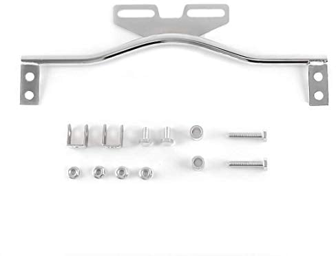 Barra di staffa per indicatore di direzione passante per nebbia di guida universale Compatibile con Glide Road Honda Suzuki Yamaha Kawasaki(argento cromato)