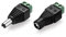 Niedervolt Adapter Set (1x Terminalblock 2-polig auf DC-Hohlbuchse + 1x Terminalblock 2-polig auf DC-Hohlstecker), 5,5x2,1mm, schwarz