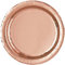 Rose Gold Foil Round Dinner Plates (22cm) - Dazzling & Elegant Foil Board - Perfect for Parties, Weddings, & Celebrations - 8ct
