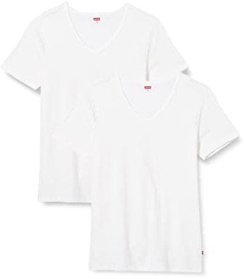 Levi's Men's Levis Men's V-neck 2p T Shirt, White (White 300), L UK