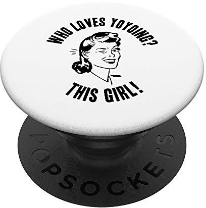 Who Loves Yoyoing? This Girl! Womens Funny Yo-Yo Gift - PopSockets Ausziehbarer Sockel und Griff für Smartphones und Tablets