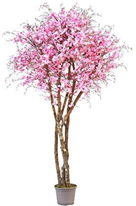 Kunstbaum Pfirsichblüten mit 2124 rosa Blüten Höhe 300cm