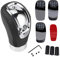 Yctze Universal Auto Schaltknauf Schaltknauf Leder Handball Universal für Auto (Schwarz)