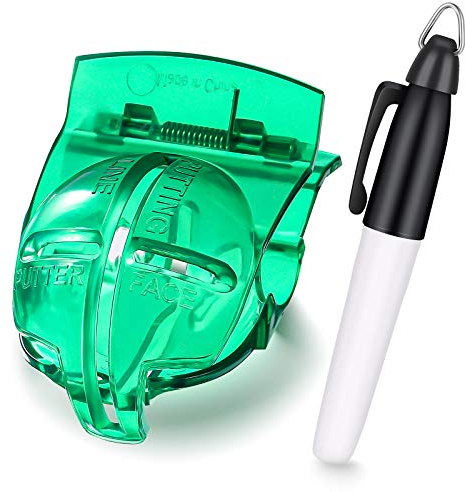 2 Stücke Golfball Ausrichtung Werkzeug Set Golfball Marker Golfball Linie Zeichnung Golf Markierung Werkzeug Wachspapier Putter Clip und Golfball Markierungsstift
