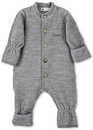 Sterntaler Unisex Baby Overall Pur Wolle Overall, Silber Mel., 68