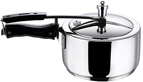 Vinod Pressure Cooker Stainless Steel – Inner Lid - 2 Liter – Sandwich Bottom – Indian Pressure Cooker – Induction Friendly Cooker – Best Used For Indian Cooking, Soups, and Rice Recipes, Quinoa