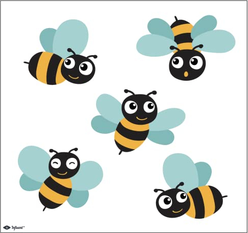 5 Stück Biene Aufkleber für Fenster Autoaufkleber Bienen Aufkleber für Auto