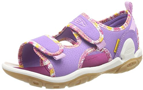 KEEN Knotch Creek Open Toe Sandale, English Lavender/Festival Fuchsia, 35 EU
