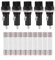AUTO Prise de porte-fusible, 5 pièces porte-fusible de borne électrique à montage sur panneau porte-fusible de verrouillage de bouchon à vis pour 6 x 30 fusibles en verre 125V 15A / 250V 10Aportafusi