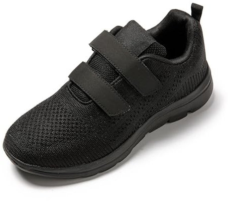 JOMIX Sneaker Herren Sportschuhe Turnschuhe Straßen Laufschuhe Klettverschluss Atmungsaktive Trainers Fitness Gym (A Schwarz, 40)