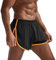ZAIGELUO Herren Mesh Laufshorts Athletic Shorts Lose Split Sides Bodybuilding Schnelles Trocknen Laufen Kurze Loungehose Sweatpants Shorts für Männer 2XL Schwarz