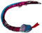 Plüschtier Plüschschlange XXL Plüsch-Schlange weich gefüllt, ideal zum Trösten Kuscheln Einschlafhilfe Toys Schlange Snake Kuscheltier (Blau Pink Glitzer 110 cm)
