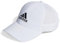 adidas Unisex Embroidered Logo Lightweight Baseball Cap, White / Black, OSFW