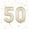 Number Balloons 50,Beige 50 Balloon 40 Inch Giant Helium Foil Number Balloons for Boys Girls 50th Birthday Party Decor Anniversary Party Decorations Supplies