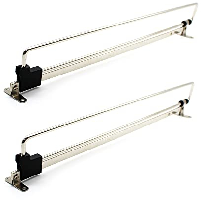 DOJA Barcelona | Tringle Coulissante Penderie | Pack 2 | Porte Cintre Coulissant | 400mm | en Acier | Penderie Vetement | pour Dressing Chambre Adulte, Rangement Vetement, Portant a Vetement, Armoire