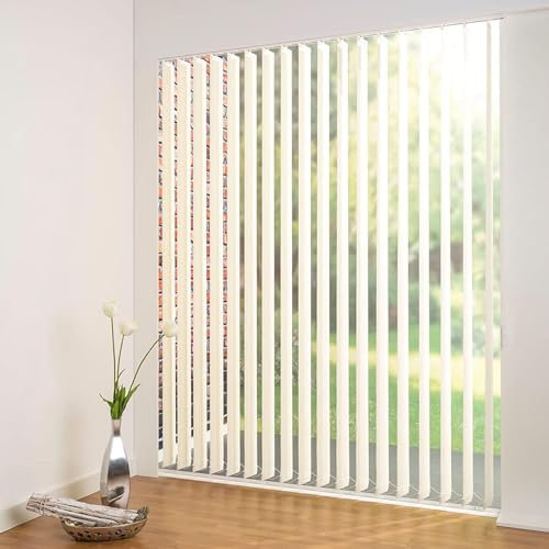Vertikaljalousie Lamellen,Vertikaljalousien Für Türen Und Fenster Im Büro,Lamellenstoff Vertikaljalousien 60/70/80/90/100/120cm,Verdunkelungs/Wärmeisolierte Streifenvorhang,W×H-100x130cm/39.5x51in