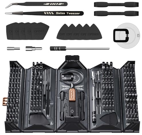 Mini Precision Screwdriver Set,JAKEMY 180 in 1 Laptop Screwdriver Repair Tool Kit,Magnetic Multi-Bit Tiny Screwdriver Bit Kit for DIY,Computer,PS5,Xbox,RC Car,Jewelers,Glasses,Watch,Home