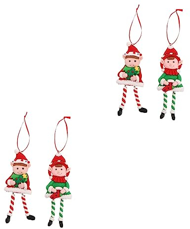 Abaodam 4 Stück Paar Anhänger Aus Christbaumschmuck Weihnachtspuppenanhänger Fee Engel Ornamente Anhänger Zum Aufhängen Von Weihnachtsbäumen Liebhaber Weihnachtsbaum Harz Dekorationen