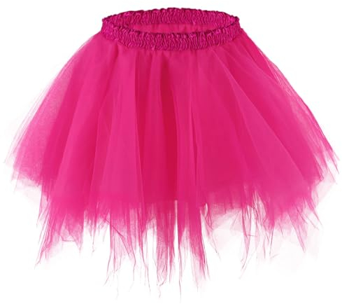 Vatocu Damen Tüllrock 6 Layered Tutu Rock Ballett Tanzrock Ballettrock Party Halloween Karneval Kostüm für Frauen
