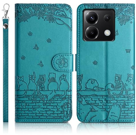 Succtopy Coque pour Xiaomi Poco X6 5G Étui de Protection [Etui à Rabat] [Pochette de Portefeuille] [Fermeture Magnétique] Housse Premium en Cuir PU Portefeuille Xiaomi Poco X6 5G Bleu