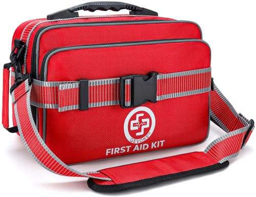 GEVOKE Professionelles 500-teiliges Notfall-Erste-Hilfe-Set für Zuhause, Auto, Reisen, Camping, LKW, Wandern, Sport, Büro, Fahrzeug & Notfälle im Freien – Notfall-Medizin-Kit, großes Erste-Hilfe-Set