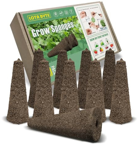LotaByte 60 Pack hydroponics Grow sponges,hydroponics Seed pods Suitable for Aerogarden and Other Hydroponics System,for Faster Rooting and Easy Planting