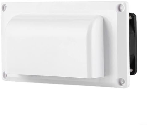Noiseless RV Side Air Vent Ventilation Exhaust Fan, 12V 25W Waterproof Ventilation Fan Range for Caravan Motorhome Trailer, and Thermal Corrosion Resistant(White)