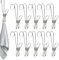 Clip a coda lunga in acciaio inossidabile, mollette con ganci - Clip antivento a coda lunga in metallo,Tai- Dry forte adesione, pinza multifunzione 10 pezzi e