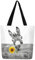 Homewish Bauernhaus Esel Lebensmitteltasche Bauernhof Tier Leinwand Einkaufstasche, Schicke Sonnenblume Floral Einkaufstasche Grau Und Weiß Windel Tasche, Retro Bauernhaus Canvas Tasche