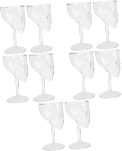 Cabilock 10 Piezas copa de vino de halloween red wine vino resalso copas de vino esqueleto de halloween copas de esqueleto de halloween decoración de halloween Vasos suministro de halloween