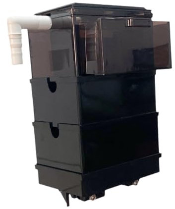 Dualoai Overflow Box for Aquariums for Small Fish Tank Increase Water Flow Drawer Drip Tray Silent Drawer Filter Box Accessory, Three Layer