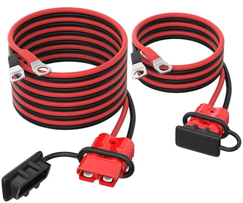 RVBOATPAT 175A Battery Quick Disconnect Connector with 14FT 2AWG Copper Wiring Quick Disconnect Winch Power Cable Kit for Forklift Car Motor Tractor