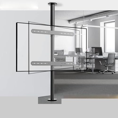 QICBYING Aufgehängter TV Schrank - Bodenständer Drehbares Trennwand Rack - LCD TV Um 360 Grad Drehbarer Rahmen, Drehbarer TV-Schrank, Drehbare Basis, Passend Für 32-75 Zoll Bildschirme(1700-2050mm)