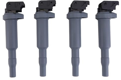 4-teiliges Zündspulen-Set, Ersatz für 3-ER E90 E91 E92 E93 316 318 320 N43 N46, ersetzt 12137559842 Zündkerze Zündmodul Zündanlage Stabzündspule Zündspulen Zündkerzen Zündspulenmodul