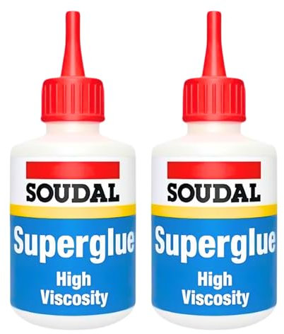 2x Soudal Super Glue High Viscosity 50g Adhesive