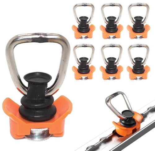 Glamifyr 6 Stück Airlineschiene Fitting, Airlineschiene Zubehör Airline Schienen Zubehör Airline Fitting Airline Schiene, Single Endbeschlag für Airlineschienen 1000kg / dan Endfitting Zurrschiene