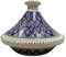 Tajine Royal Bakir Bleu Nuit Fait Main Tunisien – Tajine Traditionnel pour Cuisson au Four – Céramique Artisanale 27 cm – Parfait pour Poisson, Volaille, Viande, Légumes & Plats Mijotés –