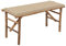 Fasba Klappbare Gartenbank mit Auflage 118 x 38 x 45 cm Bambus, Parkbank Sitzbank Gartenmöbel Balkonbank Bank Terrassenbank, Beige